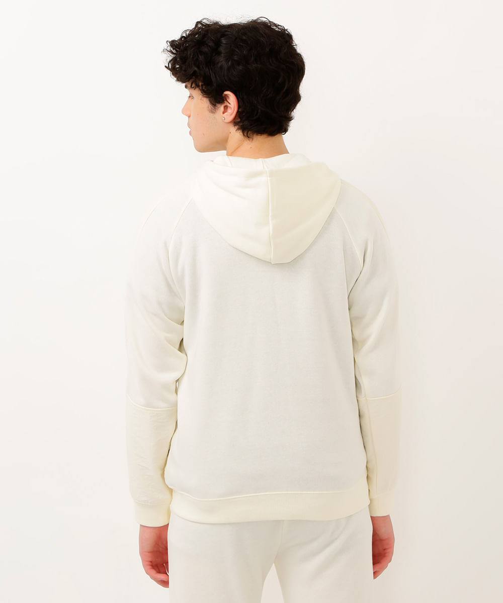 jaqueta de moletom juvenil nyc bege claro