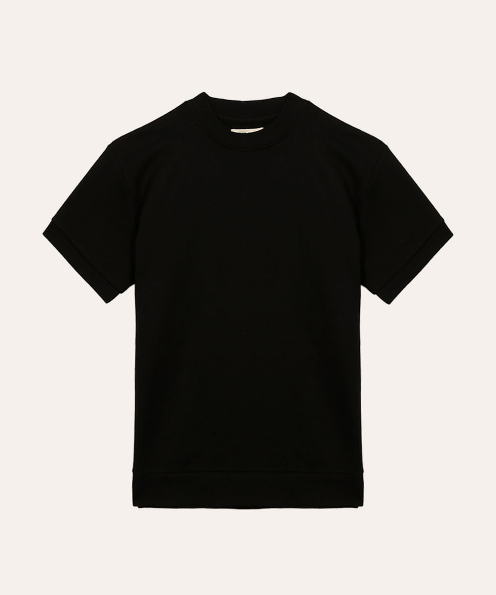 camiseta de moletom juvenil preta