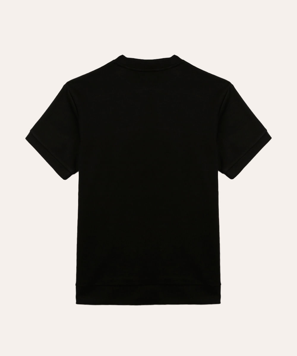 camiseta de moletom juvenil preta