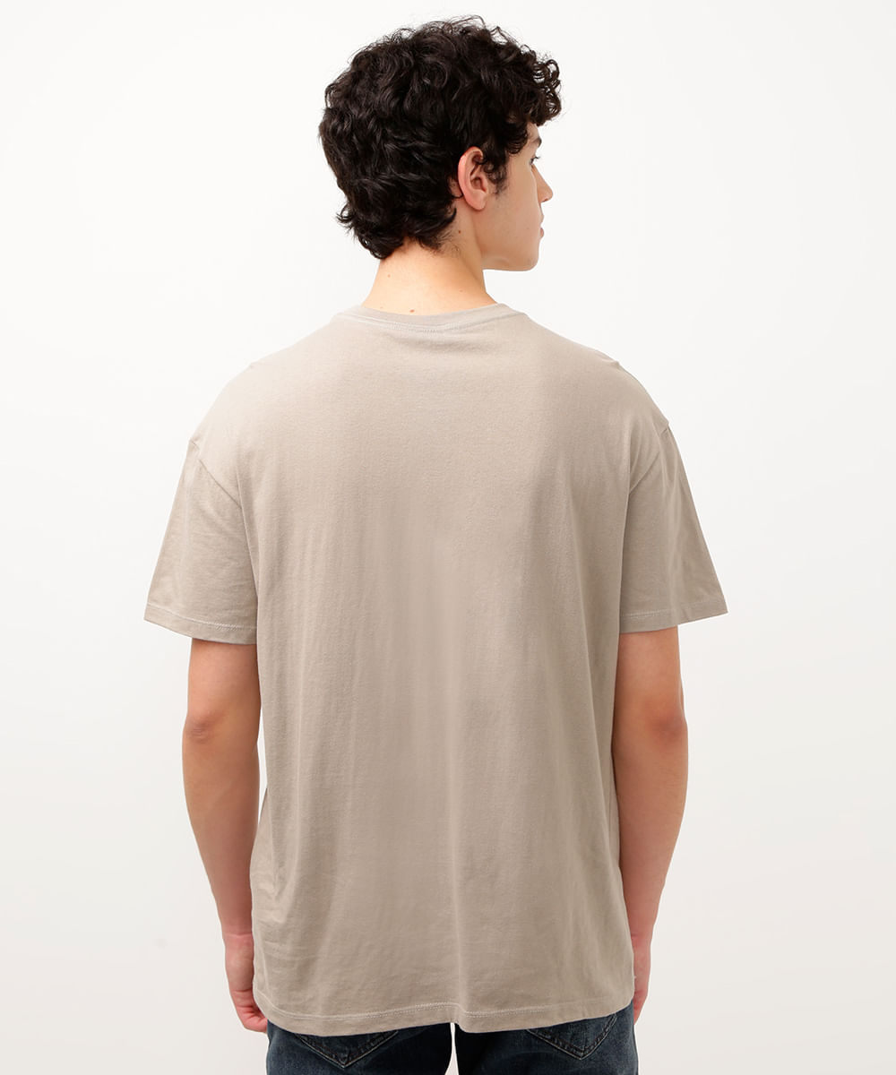 camiseta de algodão infantil com bolso manga curta verde