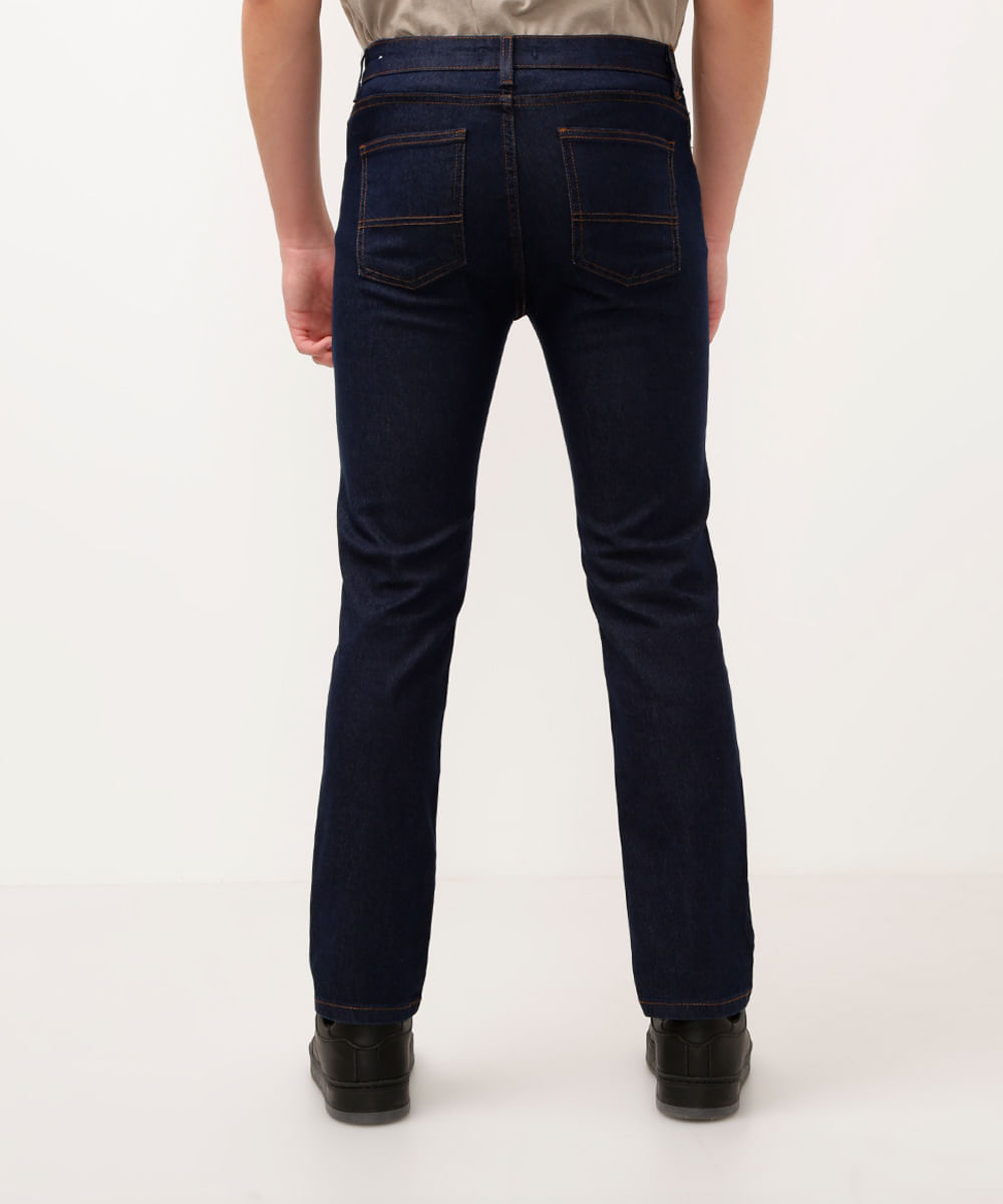 calça jeans slim juvenil azul
