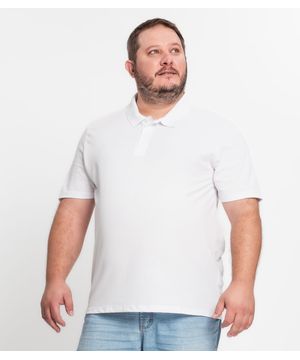 Camisa Polo Piquet Plus Size Masculino Kohmar Branco