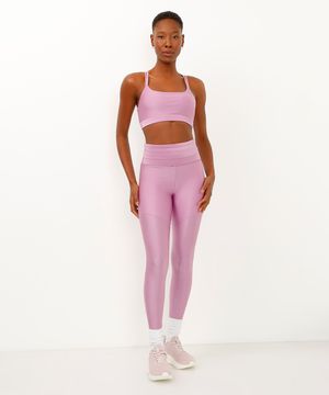 calça legging cós largo esportiva ace lilás