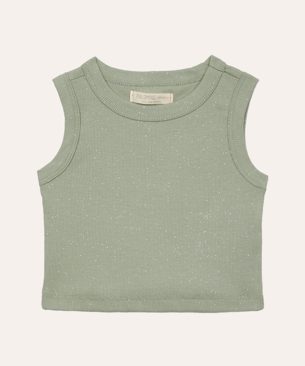regata infantil com glitter verde