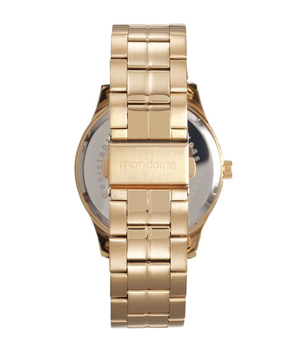 relógio analógico mondaine 99195GPMVDE3KS dourado