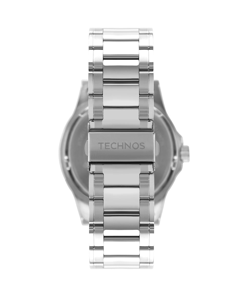 relógio analógico technos  2115KNE/K1B prateado