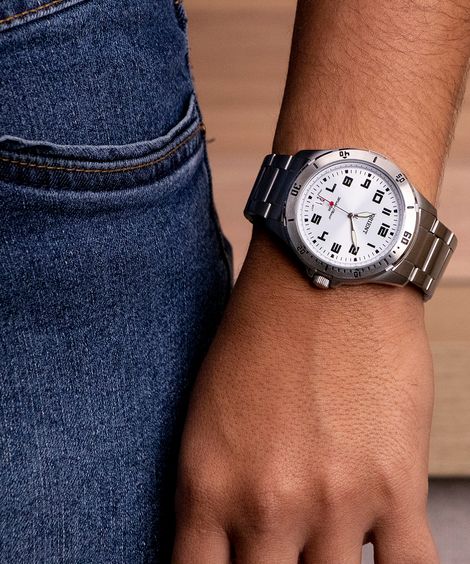 relógio masculino orient analógico calendário mbss1155a s2sx prateado