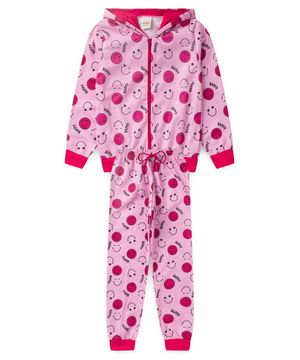 Conjunto Infantil Menina Inverno Esportivo NBA - Emoji - Rosa Bebê