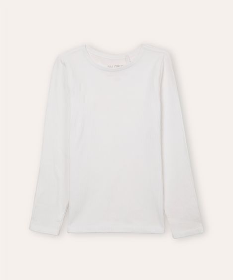 blusa canelada infantil off white