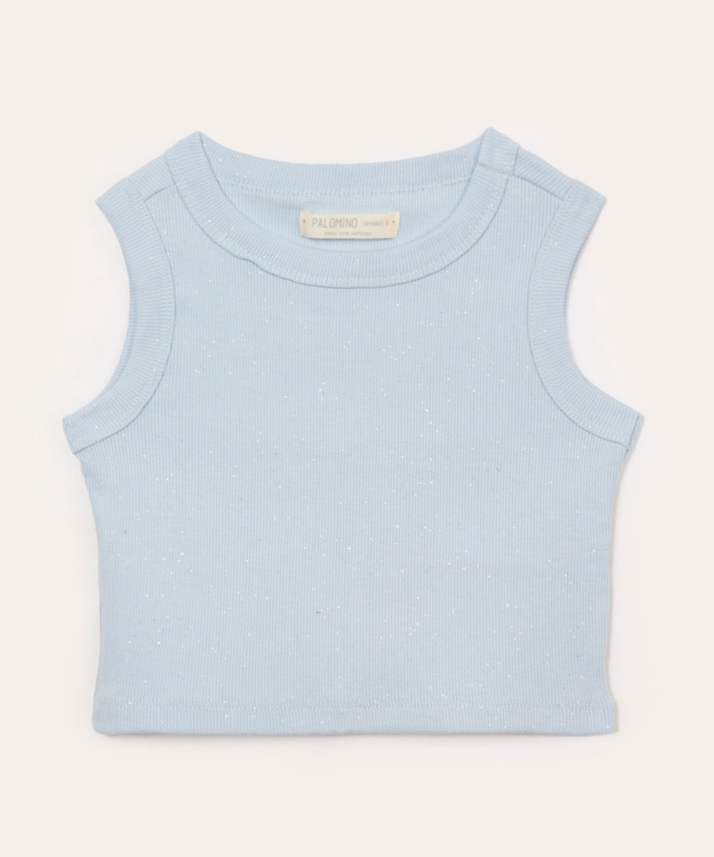 regata infantil com glitter azul