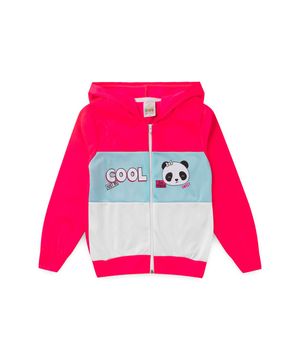 Conjunto Infantil Menina Inverno Esportivo NBA - Panda - Rosa Neon