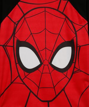 blusa manga longa infantil proteção uv homem aranha vermelha