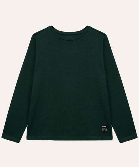 camiseta juvenil texturizada verde