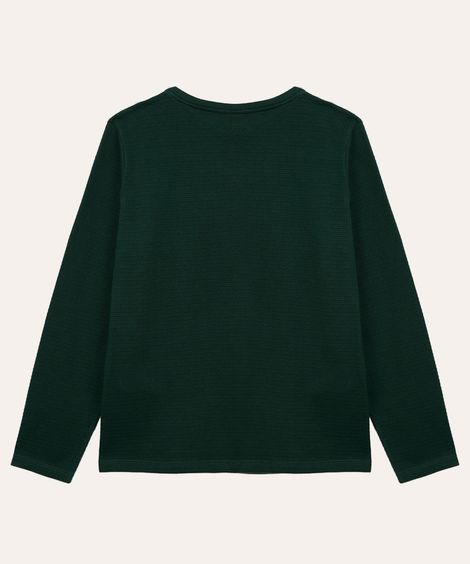camiseta juvenil texturizada verde