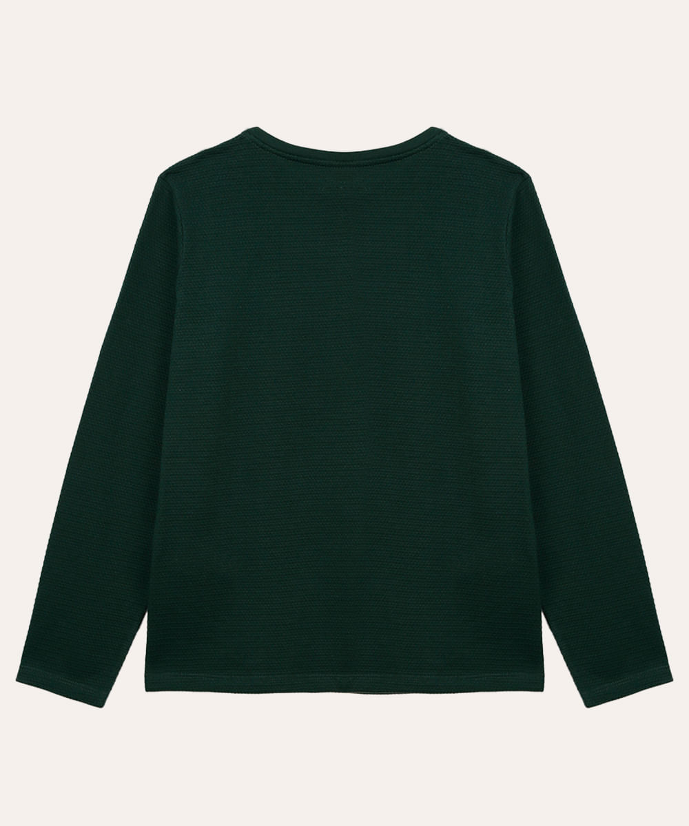 camiseta juvenil texturizada verde