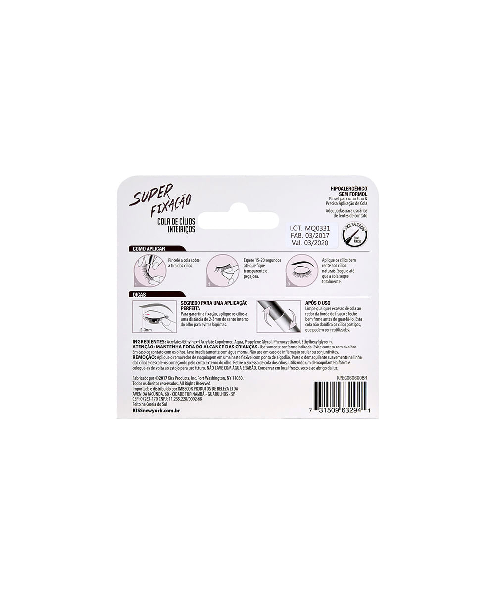 cola de cílios i envy by kiss new york 48h transparente