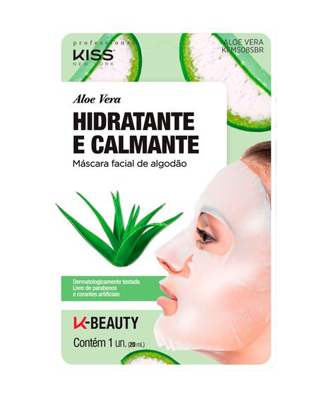 Kiss NY Professional Máscara Facial de Algodão - Aloe Vera único