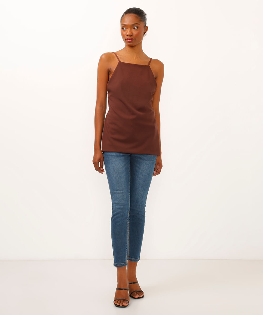 calça jeans super skinny cintura alta azul