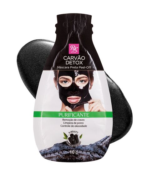 máscara facial ruby kisses peel off mask carvão detox