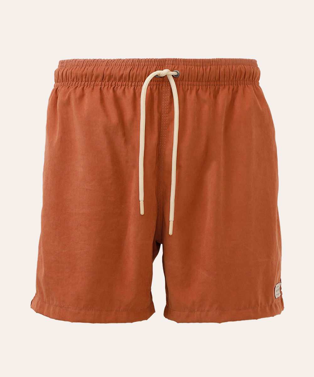 short cós elástico com cordão bege - marrom