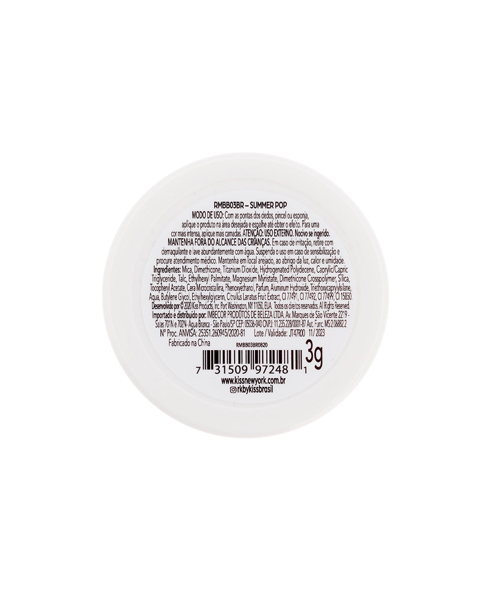 Blush Lip Bouncy Melon Summer Pop -RK By Kiss único