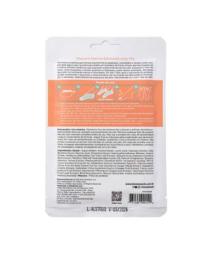 máscara esfoliante para pés foot peeling mask rk by kiss