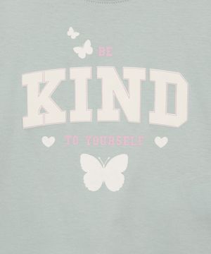 camiseta de algodão infantil kind verde