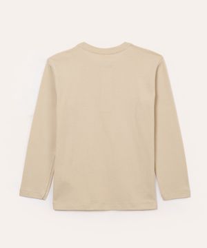 camiseta infantil gola portuguesa bege