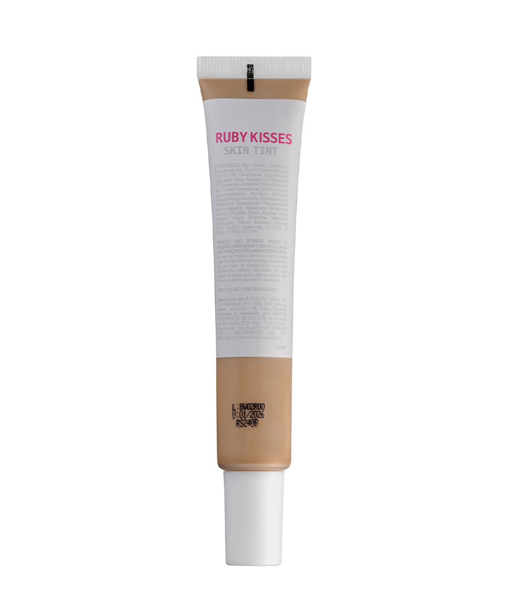 base fluida efeito natural skin tint cor 240 ruby kisses