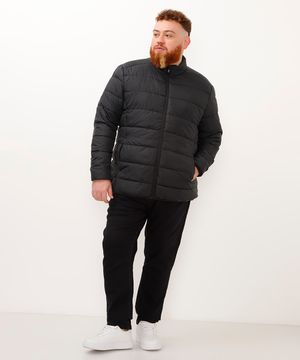 jaqueta puffer plus size preto