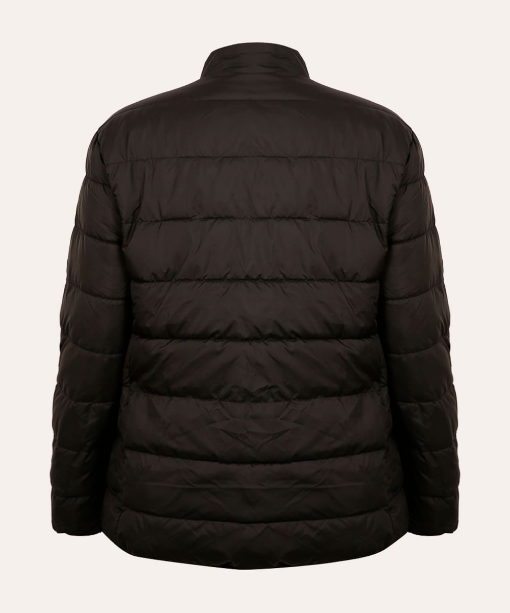 jaqueta puffer plus size preto