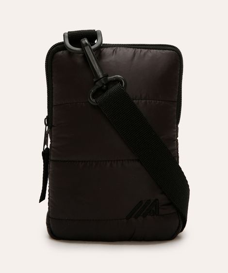 bolsa shoulder puffer esportiva preta
