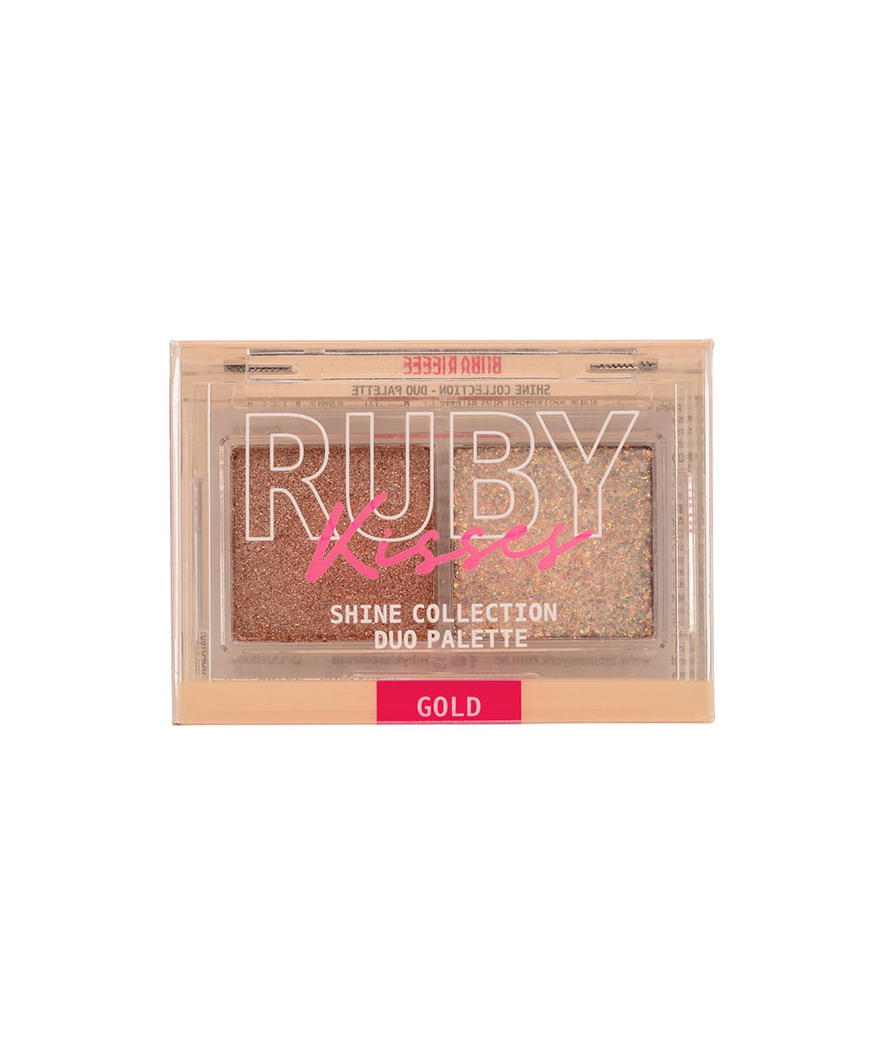 ruby kisses shine collection duo palette gold