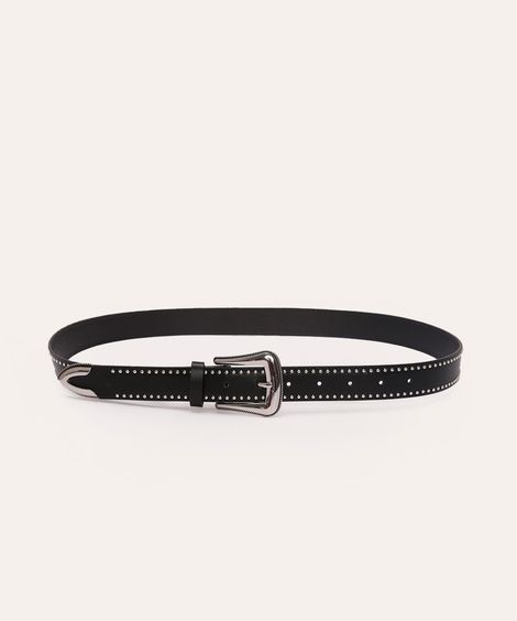 cinto western com tachas preto