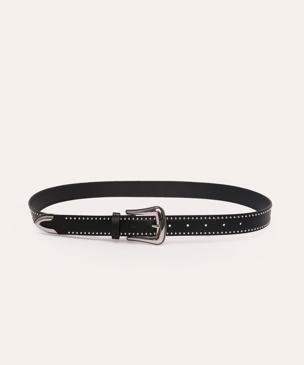 cinto western com tachas preto