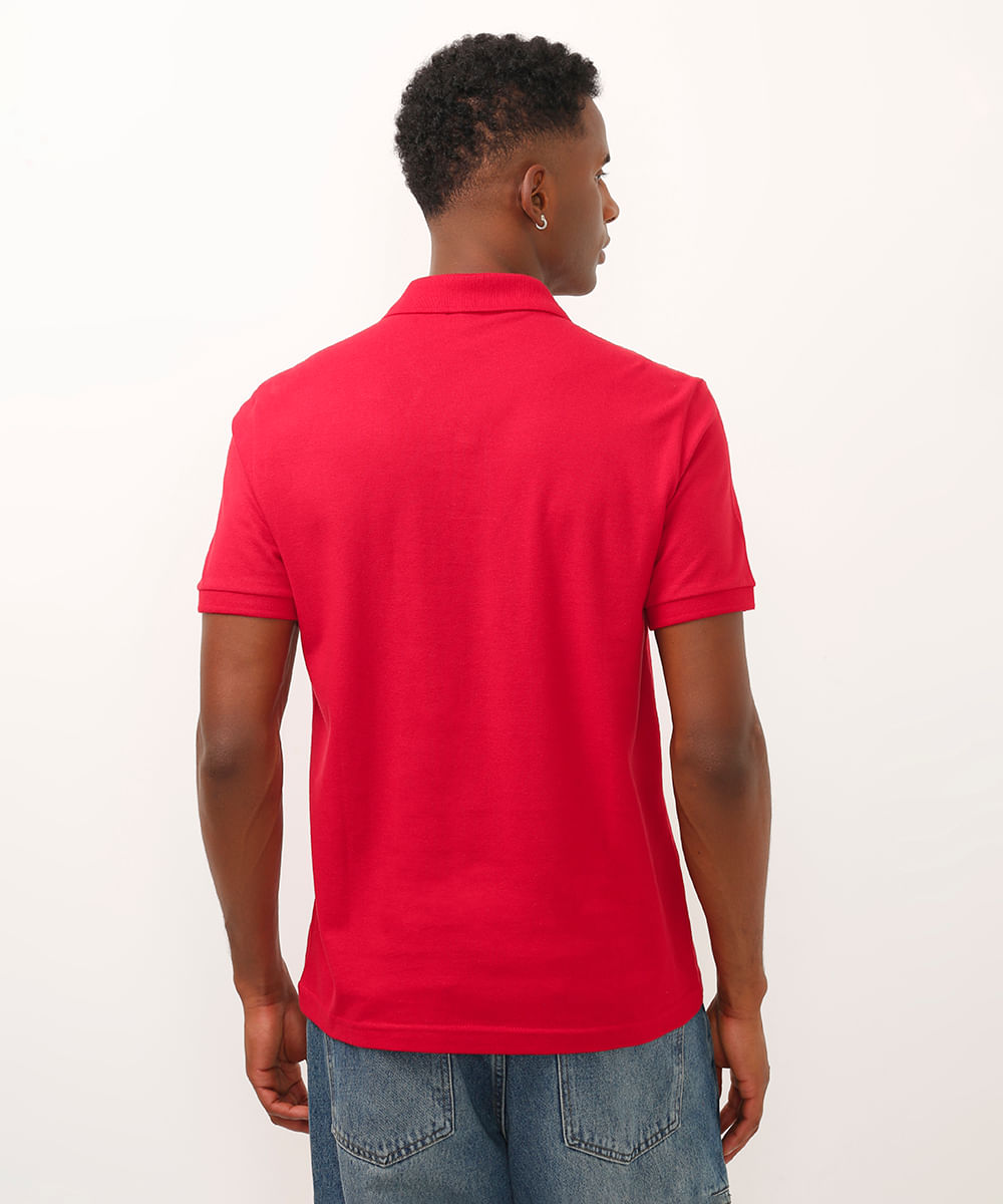polo básica manga curta - vermelho