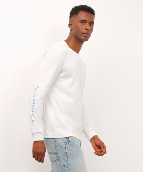 blusão de moletom manga longa sunset off white