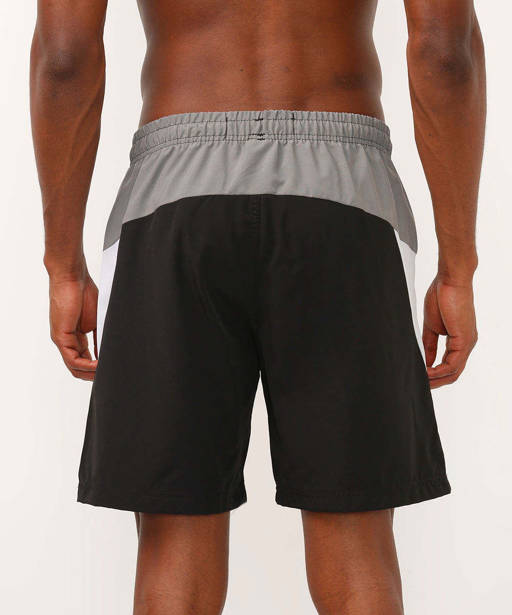 short com recorte esportivo preta