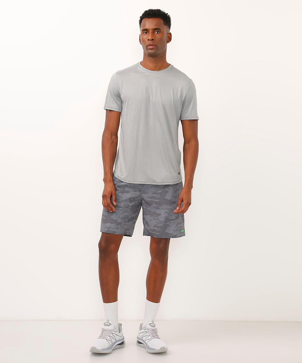 camiseta básica stronger esportiva ace cinza