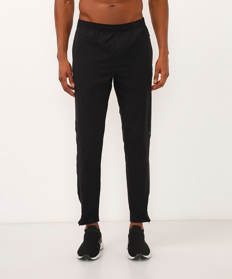 calça slim com recortes esportiva preta