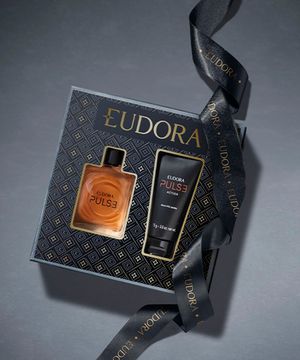 estojo eudora pulse action deo colônia 100ml balm pós barba 75g