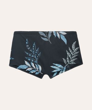 sunga boxer folhagem proteção uv azul