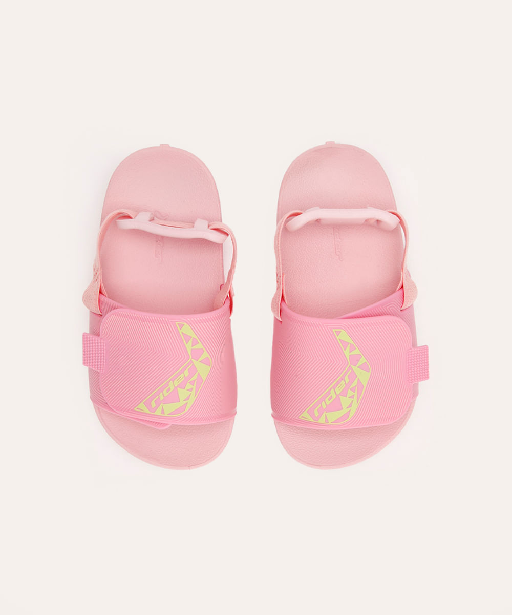 chinelo slide infantil rider rosa