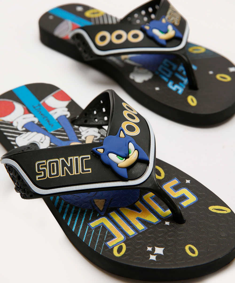 chinelo infantil sonic ipanema preto