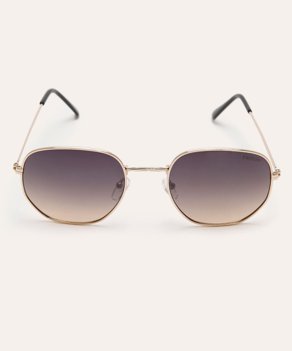 óculos de sol triton oval dourado