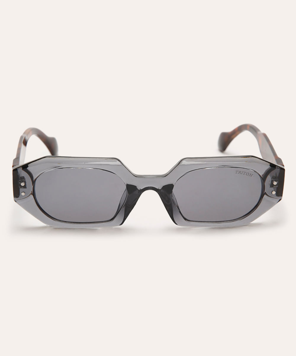 óculos de sol triton quadrado cinza