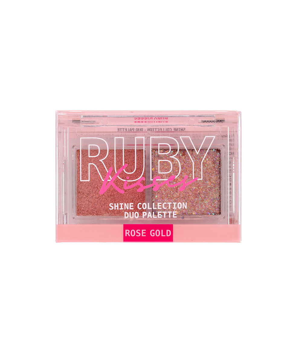 ruby kisses shine collection duo palette rose gold
