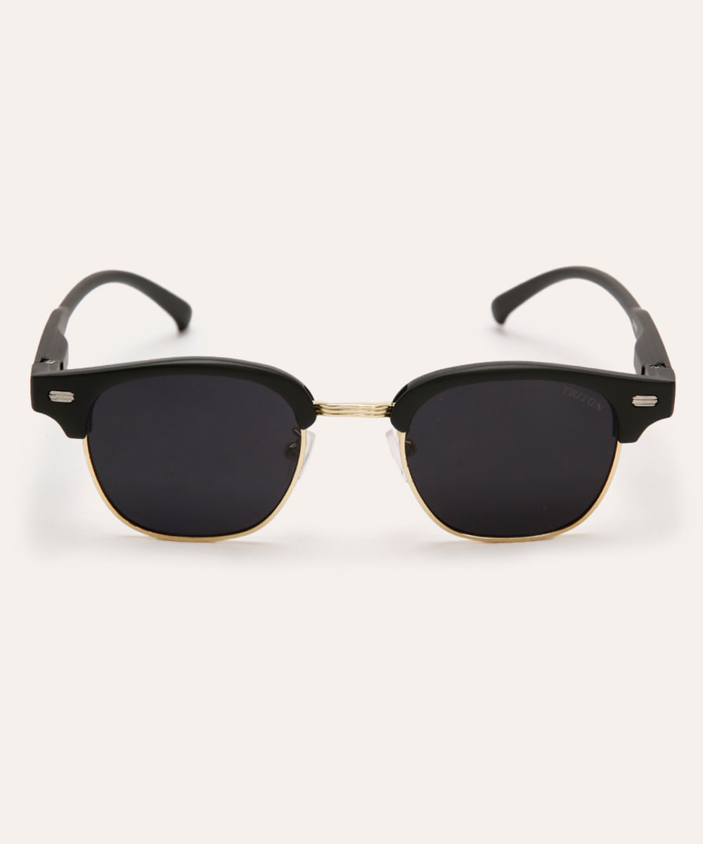 óculos de sol unissex triton oval preto
