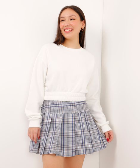 cropped de moletom juvenil off white