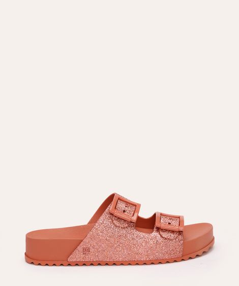 papete feminina zaxy de suede com fivela rosa